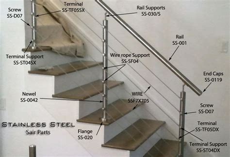 steel stair railing parts